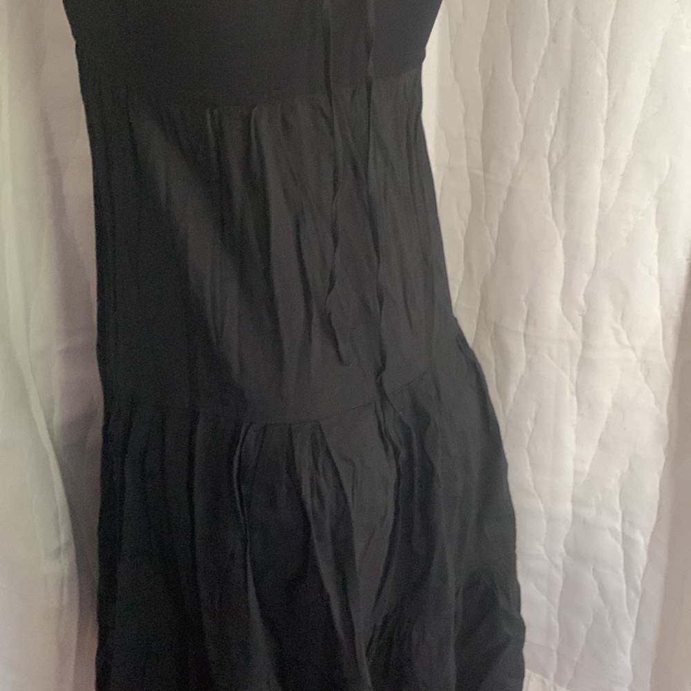 Theory Linen Viscose Elastane Tiered Halter Midi … - image 7